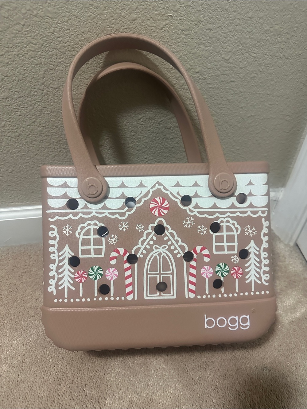 Bogg bitty bogg Holiday Gingerbread Tote